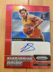 Luis Scola [Asia Red Gold] Basketball Cards 2021 Panini Chronicles National Pride Signatures Prices