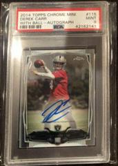 Derek Carr [With Ball Autograph] #115 Football Cards 2014 Topps Chrome Mini Prices