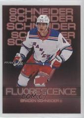 Braden Schneider [Magenta] Hockey Cards 2022 Upper Deck Fluorescence Prices