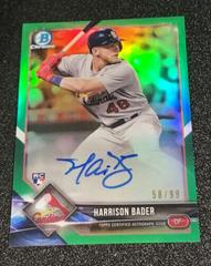 Harrison Bader [Green Refractor] Baseball Cards 2018 Bowman Chrome Rookie Autographs Prices