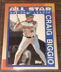 Craig Biggio [Error Partial Blackless] Baseball Cards 1990 Topps Prices
