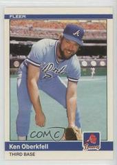 Ken Oberkfell #U-84 Baseball Cards 1984 Fleer Update Prices