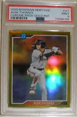 Alek Thomas [Gold Refractor] #AT Baseball Cards 2020 Bowman Heritage Chrome Prospects Prices