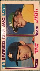 ERA Leaders [N. Ryan, S. McCatty] Baseball Cards 1982 Topps Prices