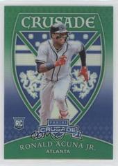Ronald Acuna Jr. [Green] Baseball Cards 2018 Panini Chronicles Crusade Prices