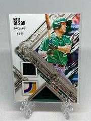 Matt Olson [Red] #DKM-MO Baseball Cards 2022 Panini Diamond Kings DK Materials Prices