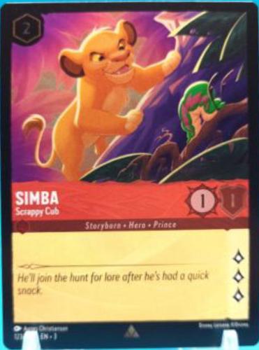 Simba - Scrappy Cub [Foil] #123 Prices | Lorcana Into the Inklands ...