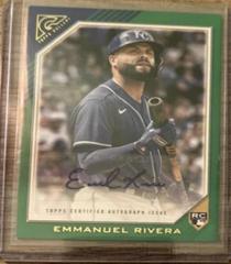 Emmanuel Rivera [Green] Baseball Cards 2022 Topps Gallery Rookie Autographs Prices