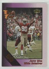 Jerry Rice [50 Stripe] Football Cards 1992 Wild Card Field Force Prices