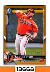 D.J. Stewart [Gold Refractor] Baseball Cards 2018 Bowman Chrome Prospects Prices