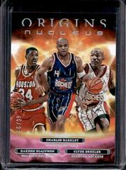 Hakeem Olajuwon, Charles Barkley, Clyde Drexler [Pink] #21 Basketball Cards 2022 Panini Origins Nucleus Prices