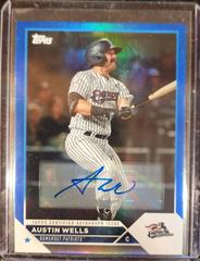 Austin Wells [Autograph Blue] Baseball Cards 2023 Topps Pro Debut Prices