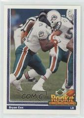 Bryan Cox Football Cards 1991 Upper Deck Prices