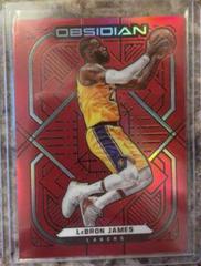 LeBron James [Red Flood] Basketball Cards 2020 Panini Obsidian Prices