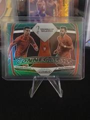 Bruno Fernandes, Cristiano Ronaldo [Green] #7 Soccer Cards 2022 Panini Prizm World Cup Connections Prices