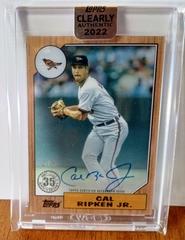 Cal Ripken Jr. [Orange] #87TBA-CR Baseball Cards 2022 Topps Clearly Authentic 1987 Autographs Prices