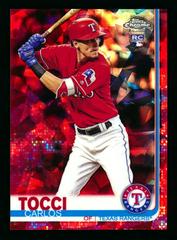 Carlos Tocci [Red Refractor] #649 Baseball Cards 2019 Topps Chrome Sapphire Prices