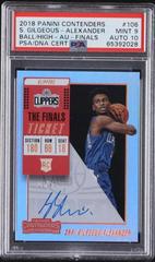 Shai Gilgeous Alexander [Ball High Autograph the Finals] Basketball Cards 2018 Panini Contenders Prices