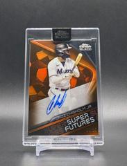 Jazz Chisholm Jr. [Orange] Baseball Cards 2022 Topps Chrome Black Super Futures Autographs Prices