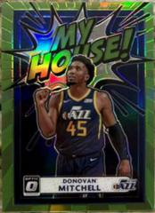 Donovan Mitchell [Lime Green] #10 Basketball Cards 2020 Panini Donruss Optic My House Prices