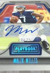 Malik Willis [Signature Platinum] Football Cards 2022 Panini Playbook Prices