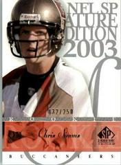 Chris Simms #199 Football Cards 2003 SP Signature Prices
