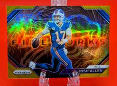 Josh Allen [Gold] #F-4 Football Cards 2023 Panini Prizm Fireworks Prices