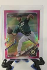 A. J. Puk [Pink Refractor] #90 Baseball Cards 2021 Topps Chrome Prices