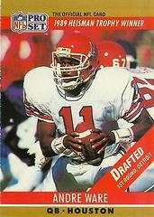 Andre Ware #19 Football Cards 1990 Pro Set FACT Cincinnati Prices
