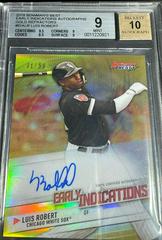 Luis Robert [Gold] #EIA-LR Baseball Cards 2018 Bowman's Best Early Indications Autographs Prices