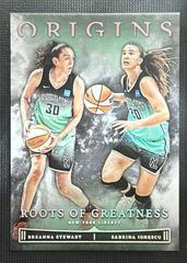Breanna Stewart, Sabrina Ionescu #6 Basketball Cards 2023 Panini Origins WNBA Roots of Greatness Prices