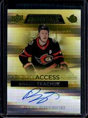 Brady Tkachuk Hockey Cards 2021 Upper Deck Credentials Ticket Access Autographs Prices