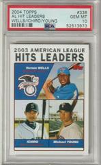 Al Hit Leaders [Wells, Ichiro, Young] #338 Baseball Cards 2004 Topps Prices
