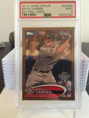Bryce Harper [Batting Gold] #US299 Baseball Cards 2012 Topps Update Prices