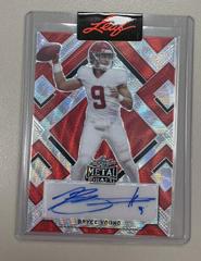 Bryce Young [Red Wave] #BA-BY1 Football Cards 2022 Leaf Metal Draft Autographs Prices