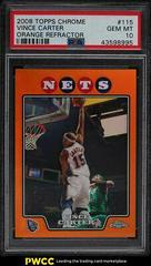Vince Carter [Orange Refractor] Basketball Cards 2008 Topps Chrome Prices