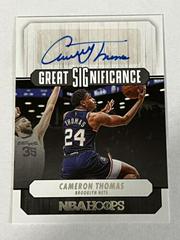 Cameron Thomas #GS-CAM Basketball Cards 2022 Panini Hoops Great SIGnificance Autographs Prices