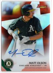 Matt Olson [Orange Refractor] #MO Baseball Cards 2015 Bowman's Best of Autographs Prices