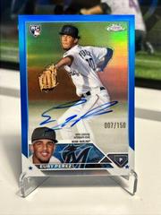 Eury Perez [Blue] #RA-EP Baseball Cards 2023 Topps Chrome Update Rookie Autographs Prices