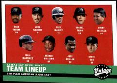 Tampa Bay Devil Rays [Team Lineup] #45 Baseball Cards 2001 Upper Deck Vintage Prices