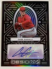 Cade Cavalli [Purple] Baseball Cards 2022 Panini Chronicles Obsidian Autographs Prices