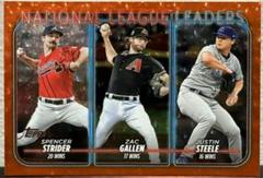 National League Leaders Wins [Orange Crackle Foil] #309 Baseball Cards 2024 Topps Prices