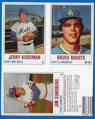 Bochte, Koosman, Sundberg [L Panel Hand Cut] Baseball Cards 1978 Hostess Prices
