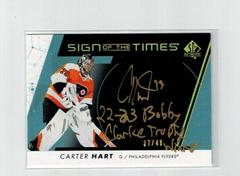Carter Hart [Black] #SOTT-CH Hockey Cards 2022 SP Authentic Sign of the Times Prices