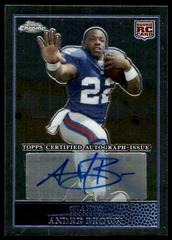 Andre Brown [Black Refractor Autograph] #TC153 Football Cards 2009 Topps Chrome Prices