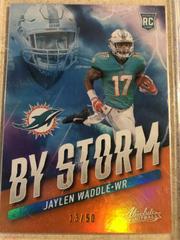 Jaylen Waddle [Orange] #BST-6 Football Cards 2021 Panini Absolute By Storm Prices