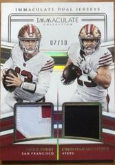 Brock Purdy / Christian McCaffrey [Gold] #11 Football Cards 2023 Panini Immaculate Dual Jersey Prices