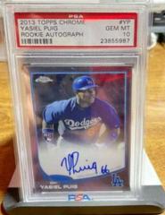 Yasiel Puig #YP Baseball Cards 2013 Topps Chrome Rookie Autograph Prices