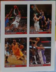 Allen Iverson, Kobe Bryant, LeBron James, Amare Stoudemire #4 Basketball Cards 2005 Topps Bazooka 4 on 1 Stickers Prices