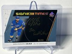 Brandon Saad [Black] #SOTT-BS Hockey Cards 2022 SP Authentic Sign of the Times Prices